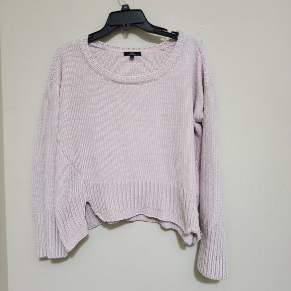 MM by My Michelle Oversized Soft Chenille Pullover Sweater Large Pink - Picture 2 of 11